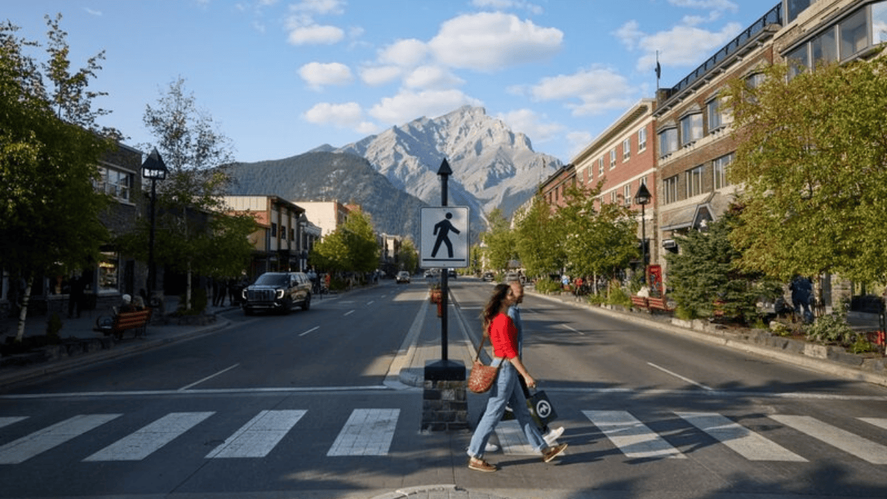 People in Banff Town